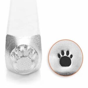 ImpressArt Metal Design Stamp Paw Print 6mm